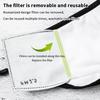 Anti-förorenings Pm2.5 Dammasker Tvättbara Och Återanvändbara Pluggbara Packning Bomull Unisex Rese Ppe Masker Bekväma Och Andningsbara