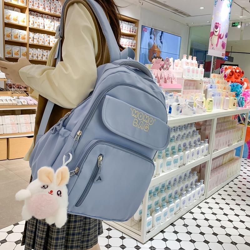 New ins College Wind Large Capacity Women's School Bag Women's Factory College Student Backpack Junior High School Student Computer