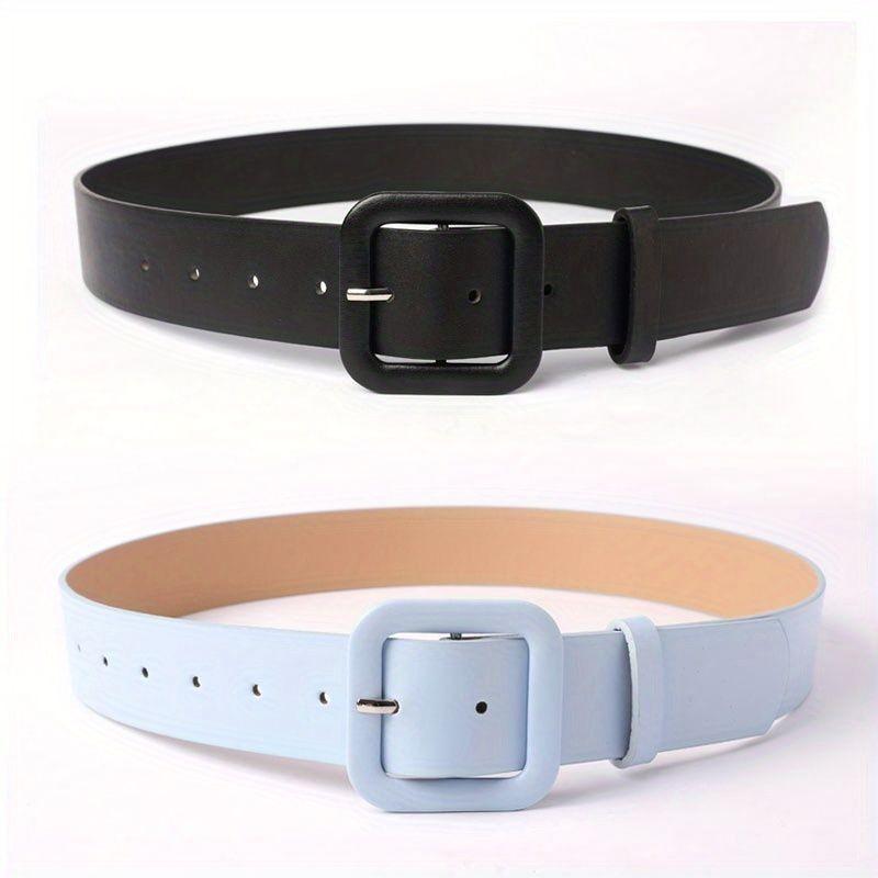 Stylish Minimalist Womens Square Buckle Belt In Trendy Candy Colors For Every Outfit