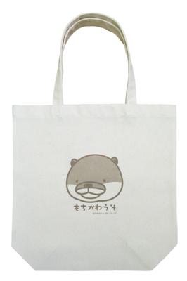 Shinada Global Mochi Serie Tragetasche, Mochi Otter Motiv, Weiß, Gesicht, Öko-Tasche, Tragetasche, Tier, Otter Design