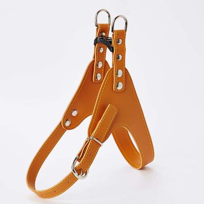 Petio Porta Soft Leather Vest Harness Camel Dog S Size
