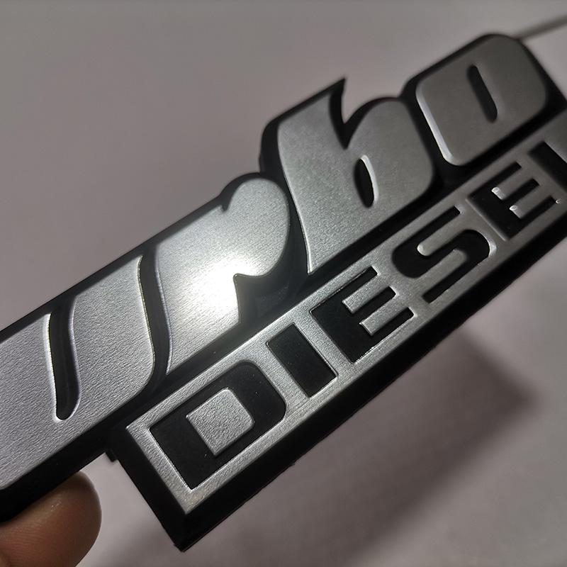 W27-W27Golf MK2 Radiator Grill Emblem Turbodiesel Car Logo Badges for Volkswagen Jetta II