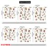 Set Of 2 Plane Printing Curtains Christmas Cookies Hot Chocolate Versatile Polyester Without Rod Sheer Made