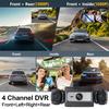 WIFI Dash Cam 4 Channel 360° Car Camera Black Box Front Left Right Rear View Car DVR Video Recorder G-Sensor 24H Parking Monitor