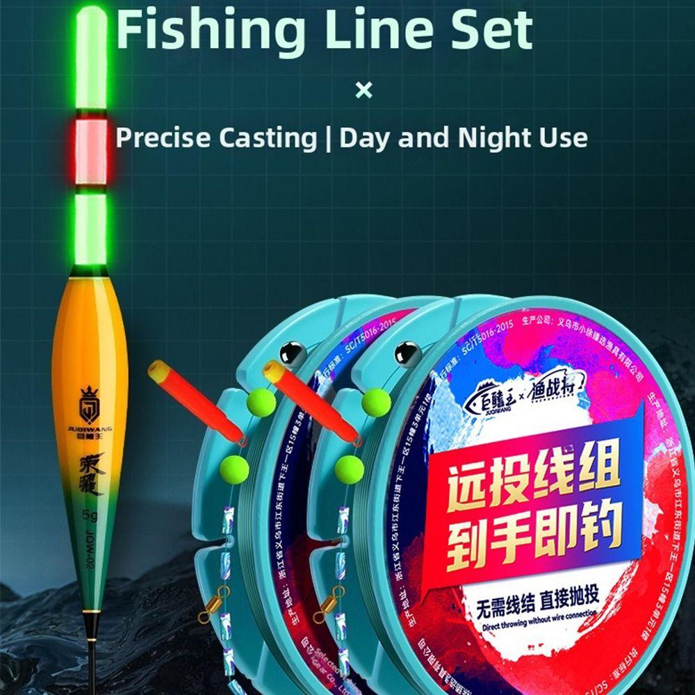 Ready To Use Fishing Line with Bobber Smooth Retrieva Color Changing Float Fishing Accessories