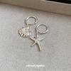 Sea foam star language~ asymmetrical sea star ear buckle niche design vacation style earrings new versatile earrings