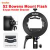 Godox S2 S Bowens Mount Flash S-type Holder Bracket for Godox V1 V860II AD200 AD400PRO TT685 Speedlite Flash Snoot Softbox