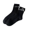 Sweet Fungus Edge Socks Female Cute Flanged Bow Medium Tube Socks Spring And Autumn Girl Style Stacking Socks
