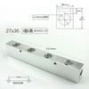 27x36mm 1/2" BSP Female 2 3 4 5 6 7 8 9 10 Ways 4-12 Ports Solid Aluminum Air Manifold Block Splitter For Air Compressor