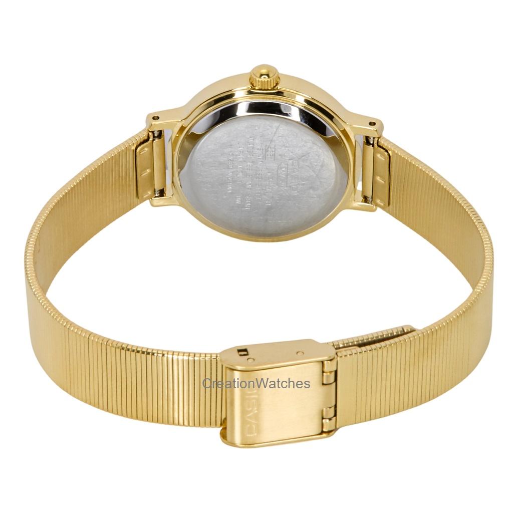 Casio Standard Analog Gold Tone Stainless Steel Cream Dial Quartz LTP-B170G-9BV Women's Watch