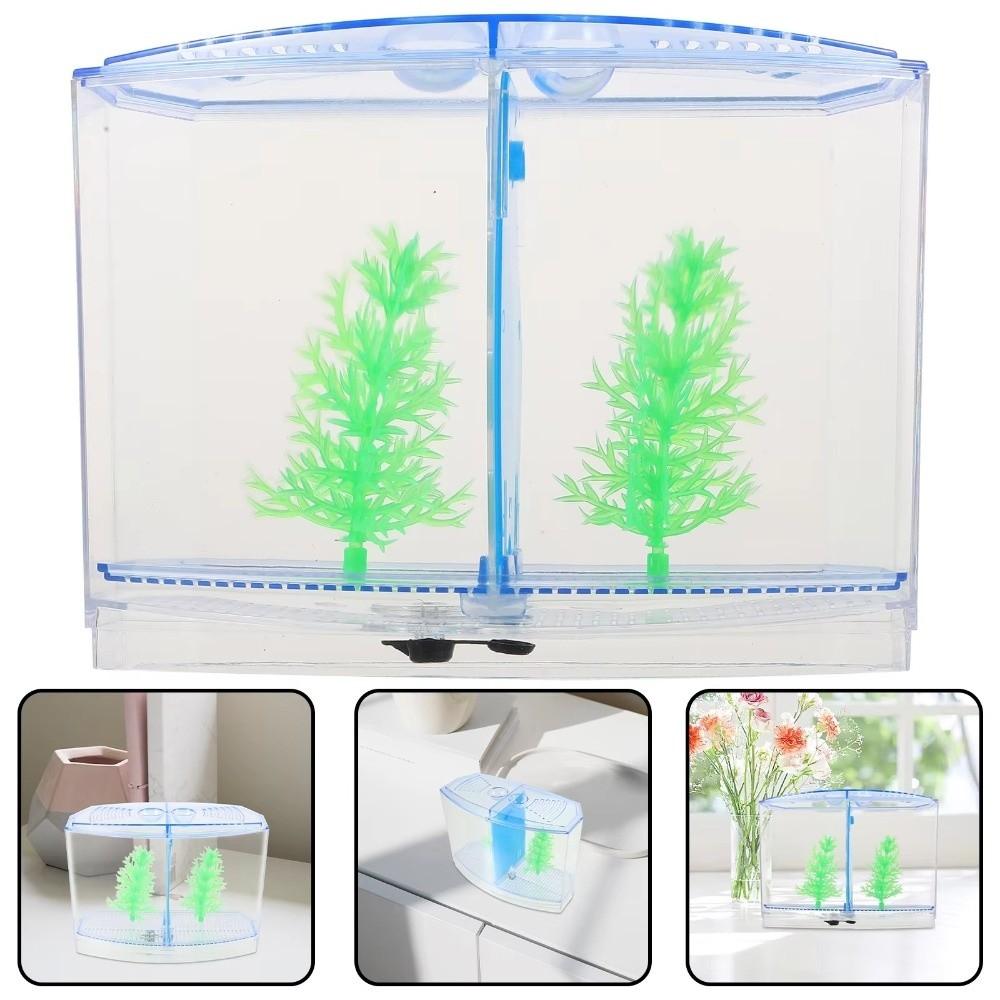 Plastic Betta Isolation Box Transparent Fish Breeder Box Betta Fish Tank  Office Fish