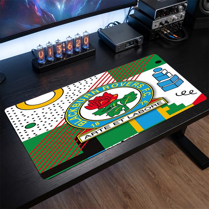 Tappetino per Mouse Grande Stampa Calcio Blackburn Rovers, Tappetino Esteso Antiscivolo per Scrivania da Gioco per Ufficio Casa
