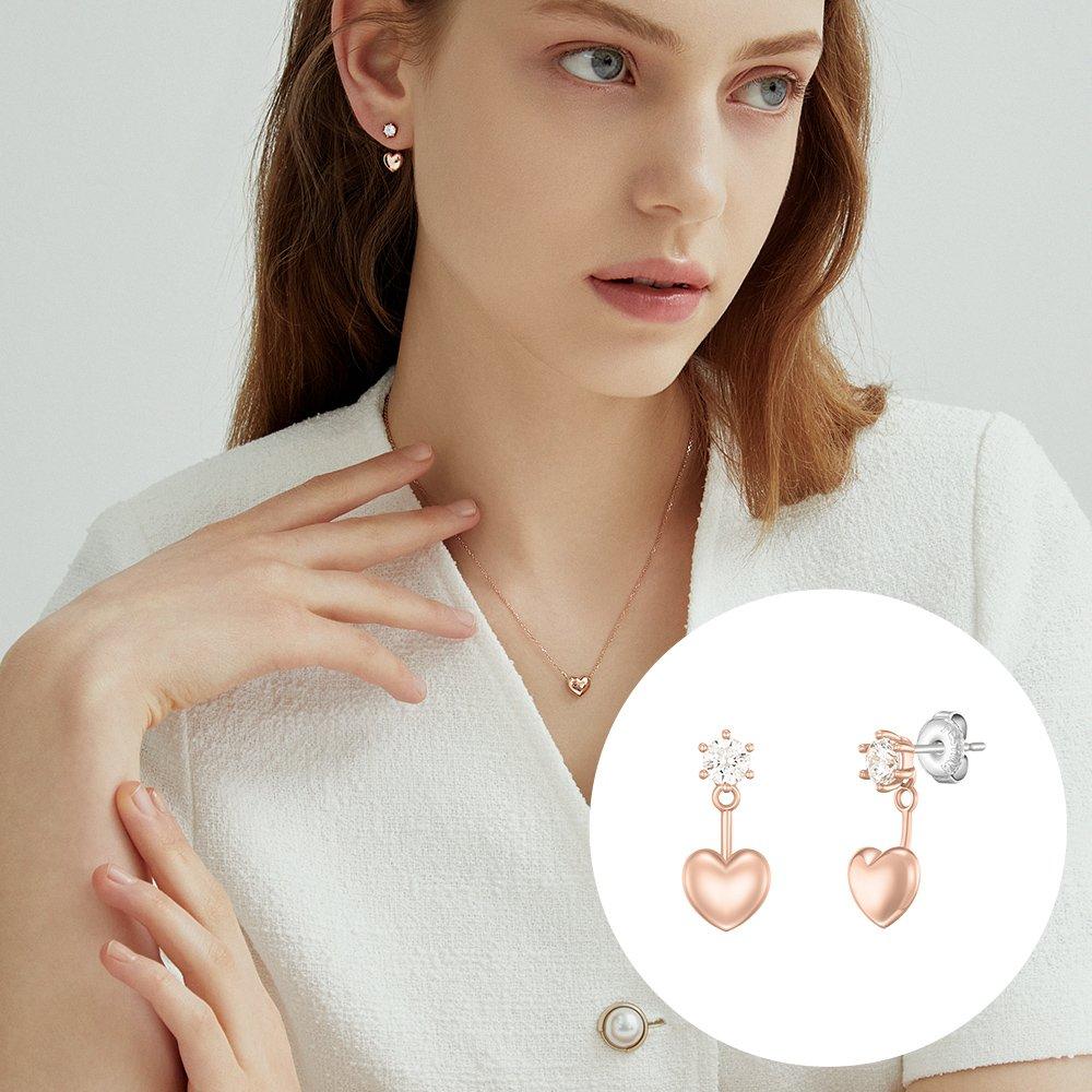 Lala J Heart Ear Jacket Earrings (Jjljeq4Bf376Sr000)