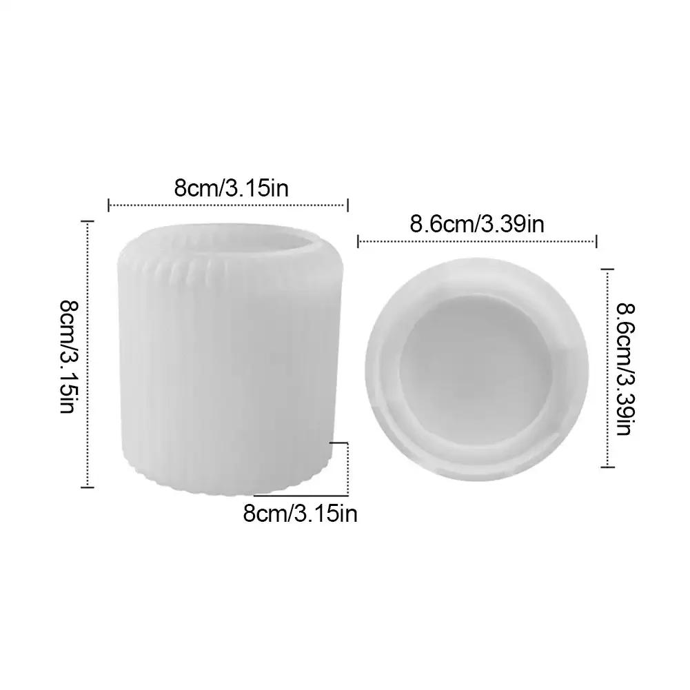 

Круглая банка для свечей, силиконовая форма, коробка для хранения, изготовление украшений из гипса, эпоксидной смолы, бетонные вазы, литейные формы для домашнего декора