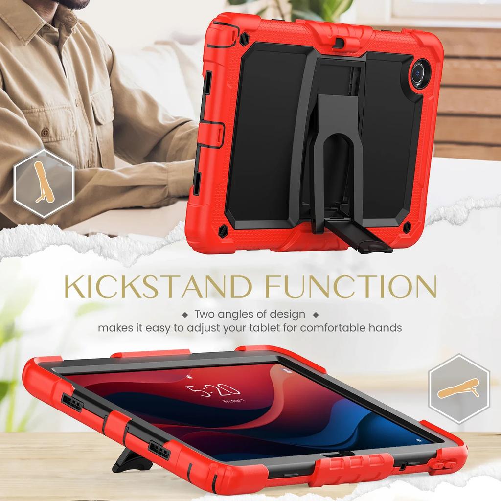 Für Tab M11 11 Zoll Hülle mit Ständer für Xiaoxin Pad 11 3-Schichten Silikon PC Hybrid Stoßfeste Ständer Hautabdeckung