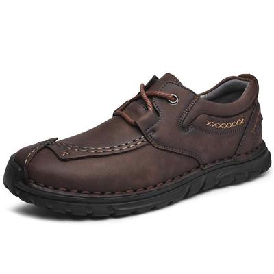 Retro Cow Leather Shoes Men Loafers Handmade Casual Leather Shoes Moccasins Men Flats Shoes
