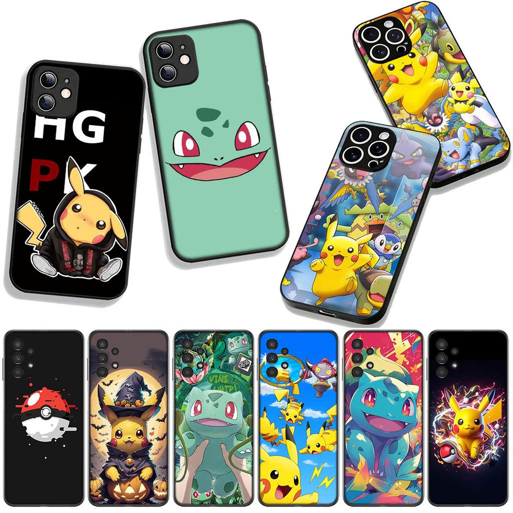 Bulbasaur P-Pokemons P-Pikachus Squirtle for Motorola Moto G54 G05 G24 G75 G85 G15 G57 G86 Power Edge 50 30 Fusion neo Pro Case
