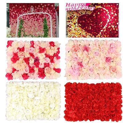 Painéis de Parede de Flores Artificiais 40x60cm Fáceis de Instalar Painel de Parede de Flores Casamento
