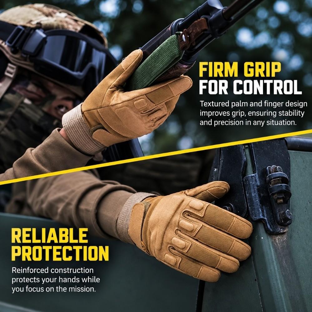 Wear Resistant Cycling Gloves Protective Outdoor Sports Gloves Unisex Full Finger Gloves  Shooting