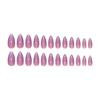Fake Nails Wear Nail Fake Nails Solid Color Purple Red Fluorescence Detachable Nail Patch Nail Patch 24 Pieces