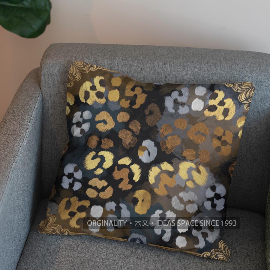 2D Colorful Leopard Pattern Decorative Pillow Cover Pattern Cushion Cover Suitable For Sofa Bedroom Car Pillow Cover