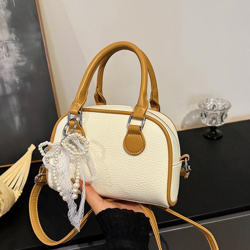Trendy fashion high-end lychee pattern handbag bag versatile niche women's messenger bag