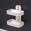 Punch Free Wall Mounted Soap Box Creative Toilet Drain Hanging Soap Container Bathroom Plastic Box Dispenser   Box Soap pouch