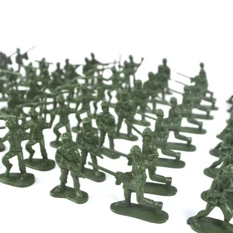 30PCS/Set Colorful Plastic Army Soldier Model Simulation Military Sandbox DIY Decorative Mutiple Poses Men Figures Statuette ZYF