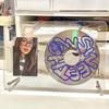 Moldura de Foto de Ídolo em CD Transparente Suporte de Exibição de Fotos em Acrílico Álbum Protetor de Fotos Suporte para Pôsteres de Fotos Caixa de Armazenamento de CDs