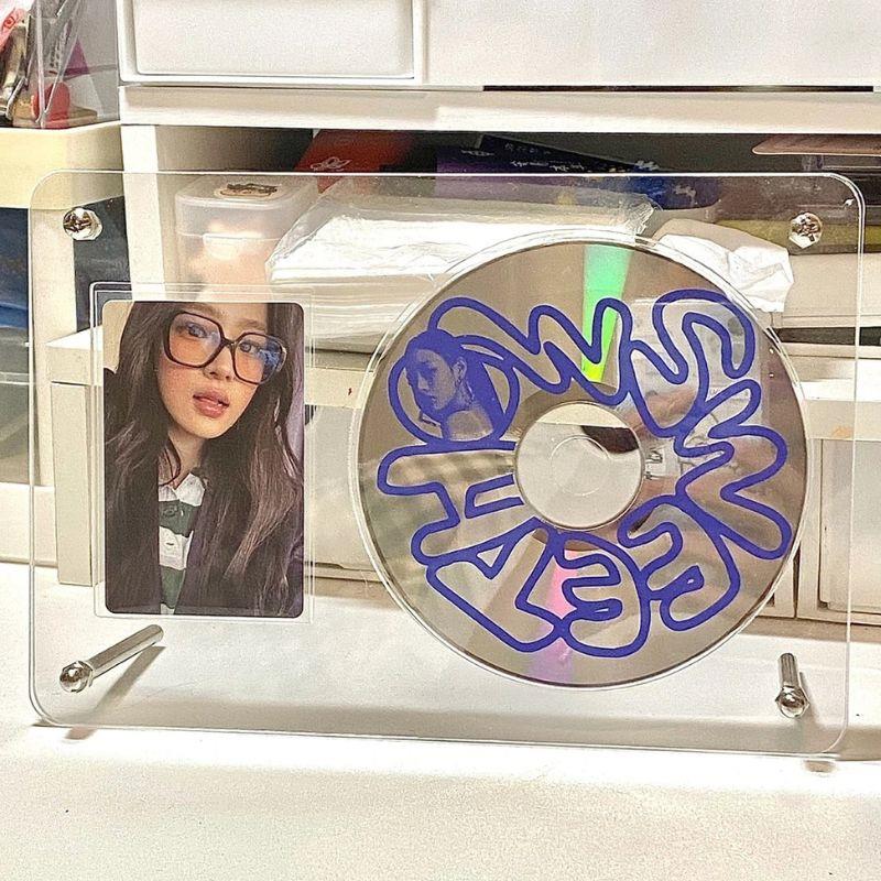 Transparent CD Idol Photo Frame Acrylic Photo Display Stand Photo Protective Album Picture Poster Holder CD Storage Case