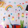 Cartoon Regenbogen Herz Wolken Wandaufkleber für Kinderzimmer Kinderzimmer Schlafzimmer Wohnzimmer Kindergarten Dekoration