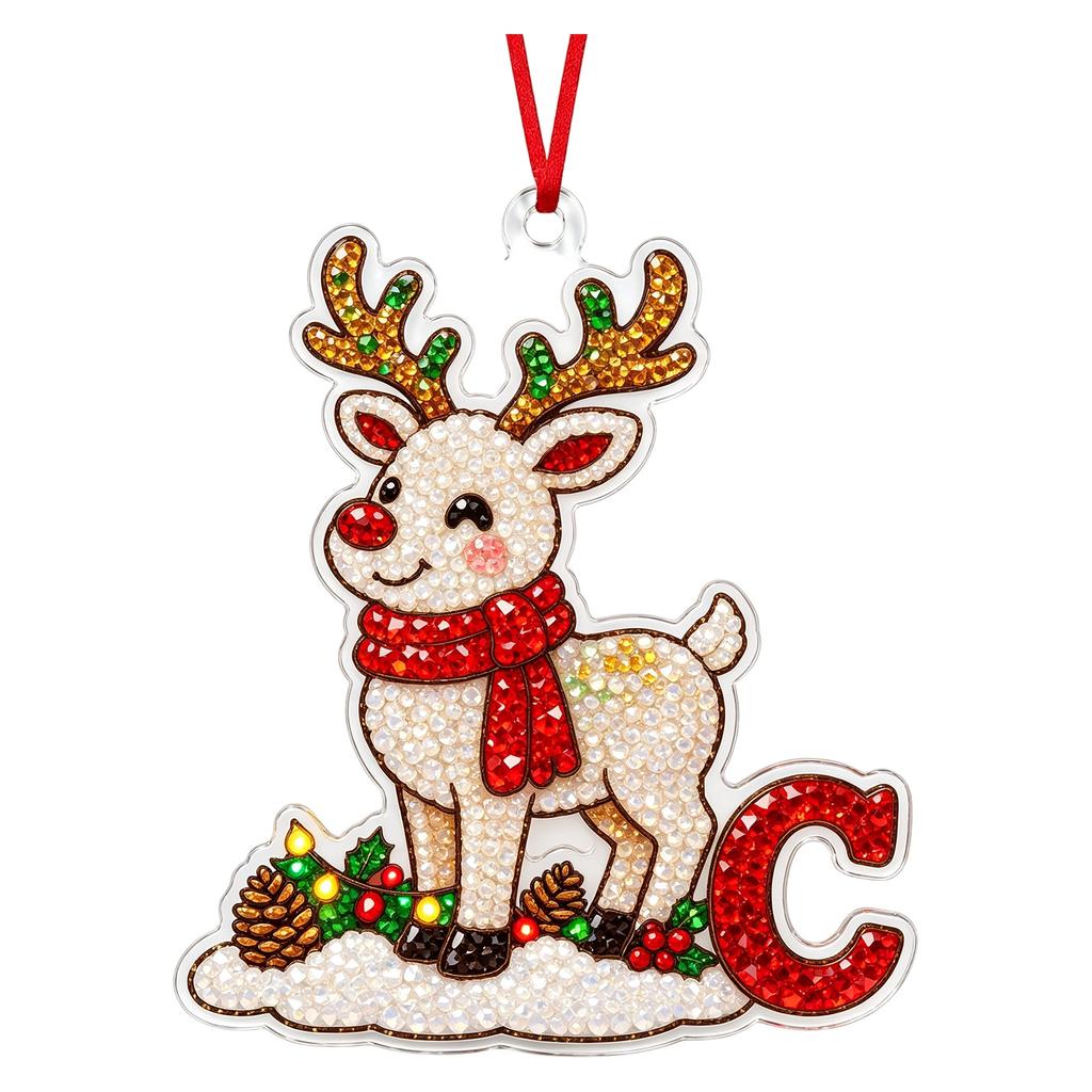 Christmas Cute Pet 2D Acrylic Hanging Ornament for Holiday Tree Decor