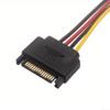 SATA Power Cable: 15P Male to 4-Pin Floppy Female