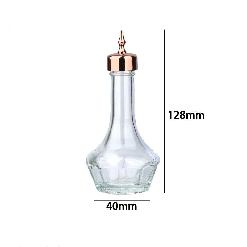 Bitters Bottle With Spout 50ml Shatterproof Clear Glass Portable Professional Bar Tool for Professional Bartenders