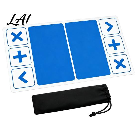 Desktop Exchange Organizer Fidget Trading Board Mat with Storage Bag 12x24 Inch Toy Game Accessories Pad Portable Playmat Divided Zones for