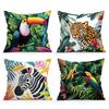 Home Decor Exotic Jungle Animals Pattern Throw Pillow Pattern Cushion Cover Suitable for Sofa Bedroom Car Pillow Cover