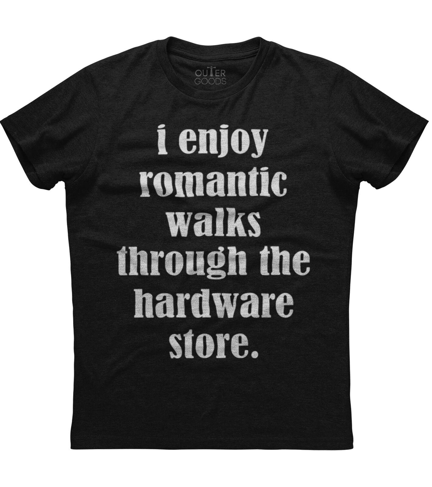Romantic Walks Through Hardware Store Mens Short Sleeve Cotton Black T-shirt L