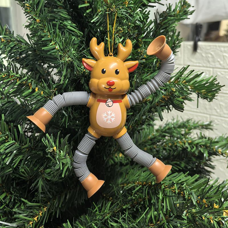 Santa Claus Extendable Pendants Christmas Decoration for Home 2025 Xmas Tree Hanging Ornaments Navidad New Year 2026 Kids Gifts