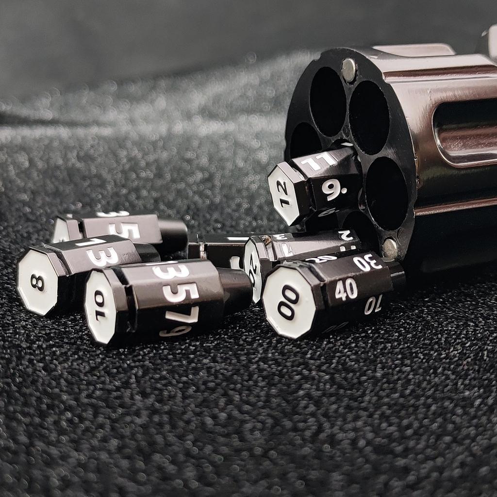 Metal Bullets With Rotating Zoster Cylinders Polyhedral Dice Segpunk Coc Run Board Game Device