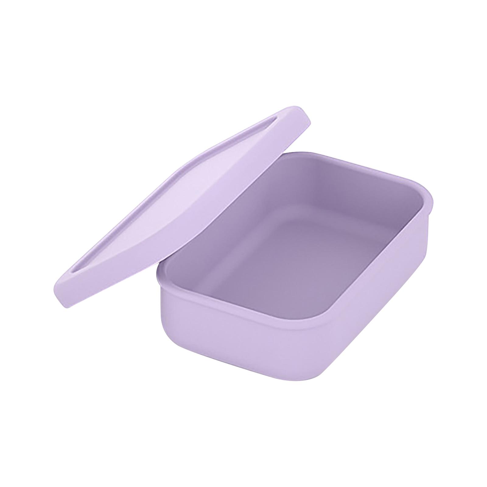 

Thickened Silicone Food Storage Container 700ml Microwave Safe Heat Resistant Leakproof Lunch Box with Lid for Home and Office Use One Size