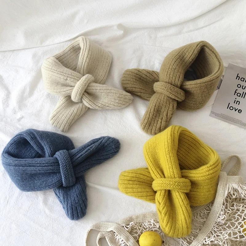 Nowy markowy szalik dla dzieci dziecko ciepłe szaliki dziewczęce zimowe szaliki dla dzieci wełniany kołnierz szaliki dziecięce