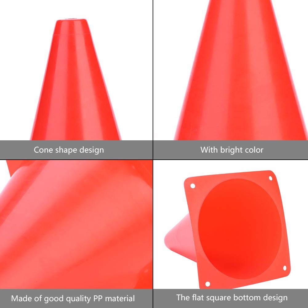 6pcs 18cm Soccer Training Cone Football Barriers Plastic Marker Holder Accessory (Red)