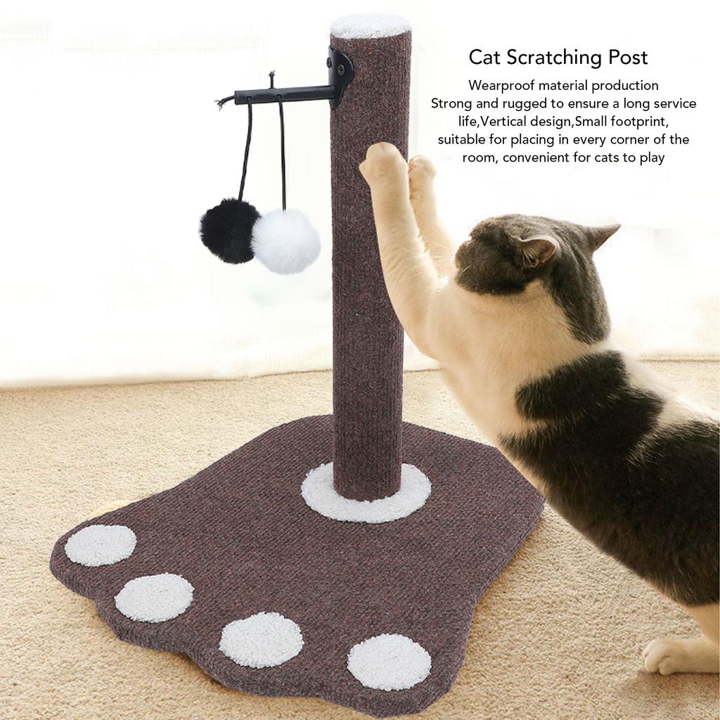 Cat Scratching Post Board Kitten Scratcher Sisal Scratch Posts with Hanging Ball for Indoor Mid Cats Kittens