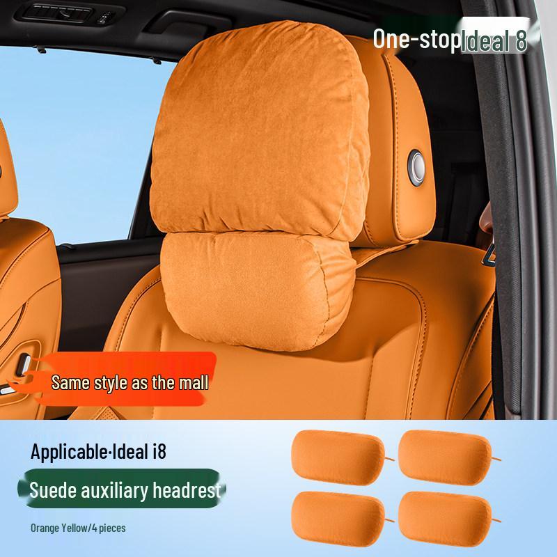 Ideal i6i8 Car Neck & Lumbar Support Pillow Set for Headrest and Interior Decoration