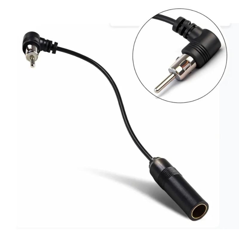 Male To Female Elbow Antenna Adapter Stereo Audio Vehicle AM/FM Radio Aerial Extension Cable for Car Stereo System