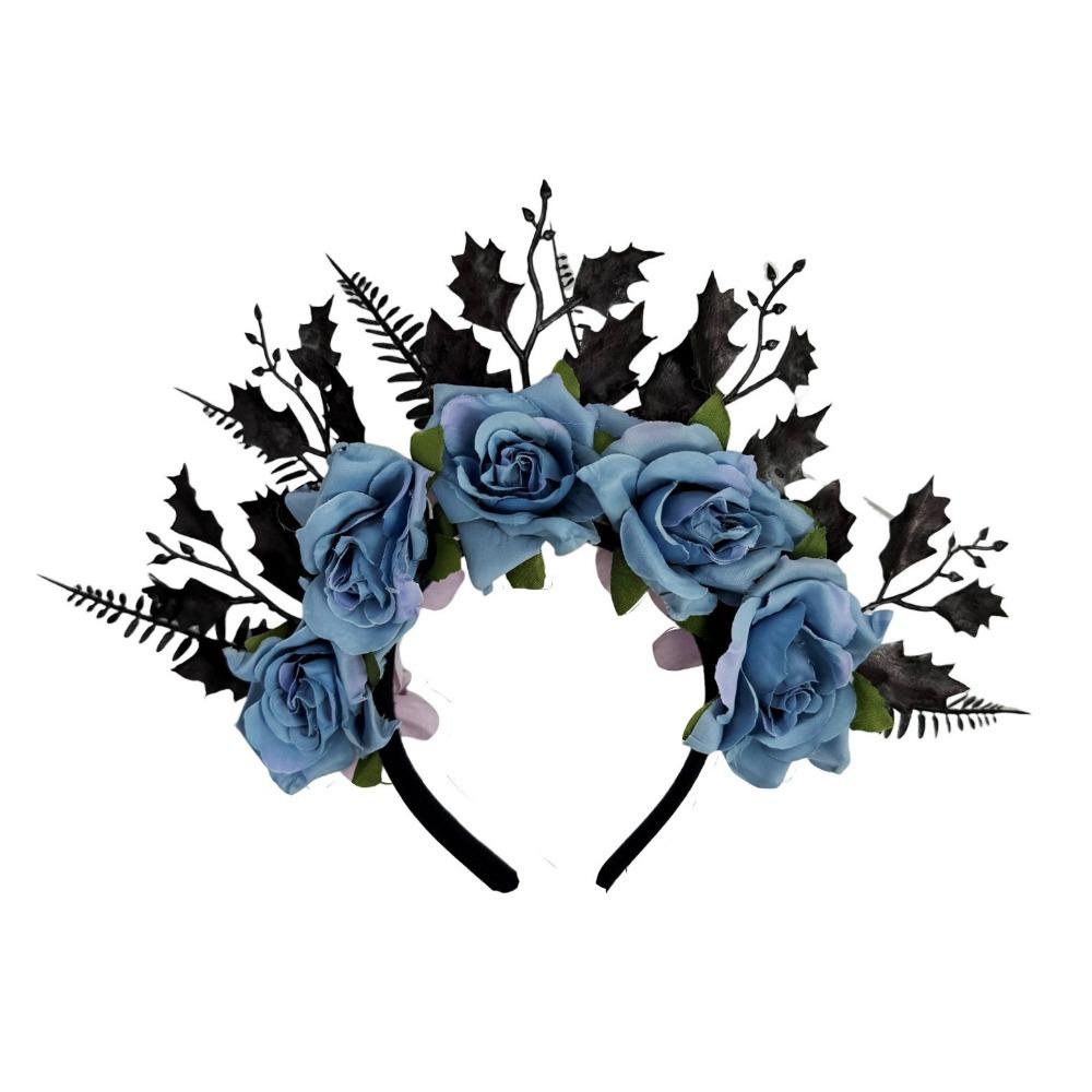 Vintage Artificial Flower Headband Simulated Crown Hair Hoop for Gift Hair Accessories