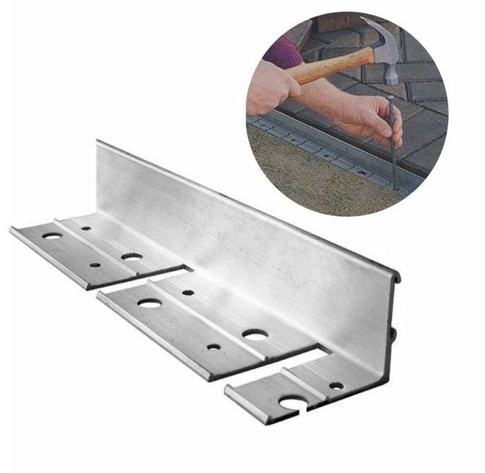 Bordure de Jardin - ICH-ZAPFE.DE - 64 mm x 100 cm - Aluminium ultra solide - Galvanisé