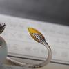 Personality Lotus Leaf Design Chalcedony Stone Ethnic Style Vintage Thai Silver Ladies Bangle Jewelry For Women Birthday Gifts