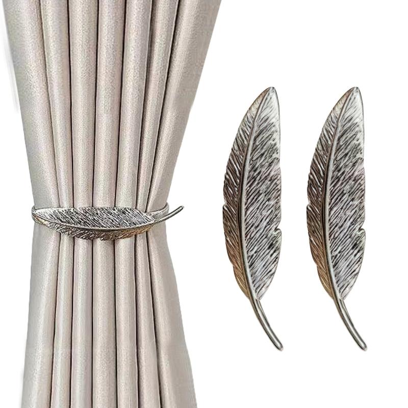 2Pcs Creative Curtain Rope Buckles Decorative Curtain Tiebacks Spring Drape Holder Clip for Home Office Decoration J0MC