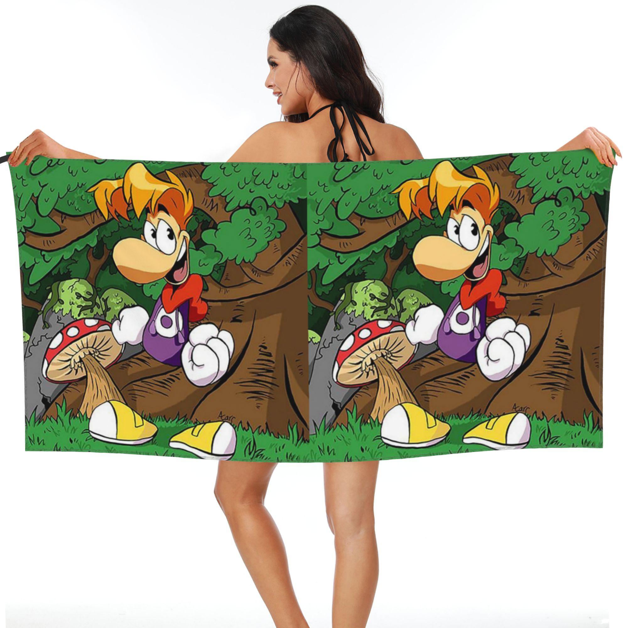 

Cartoon Games Rayman Legends Beach Towel Soft Microfiber Quick Dry Absorbent Quick Towels For Swimming W40*H60(CM)